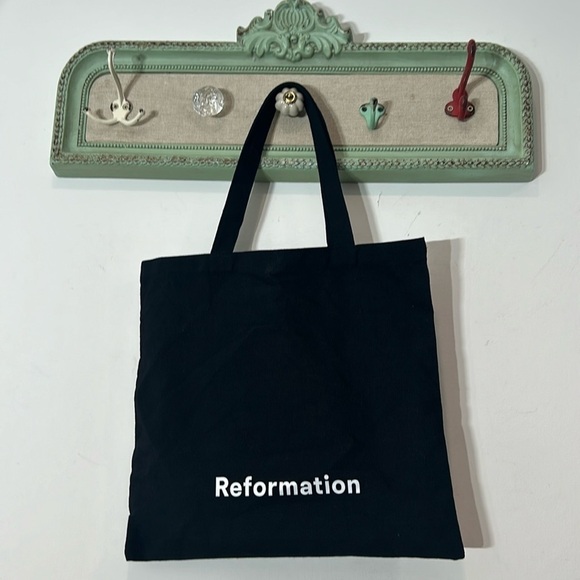 Reformation reusable black and white tote bag / shoulder bag - Picture 1 of 5